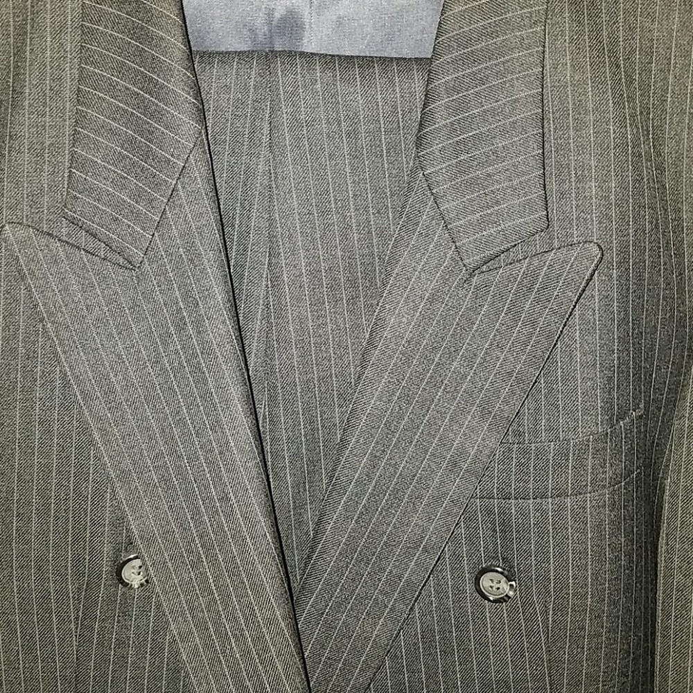 Grey pin stripe 2 piece suit